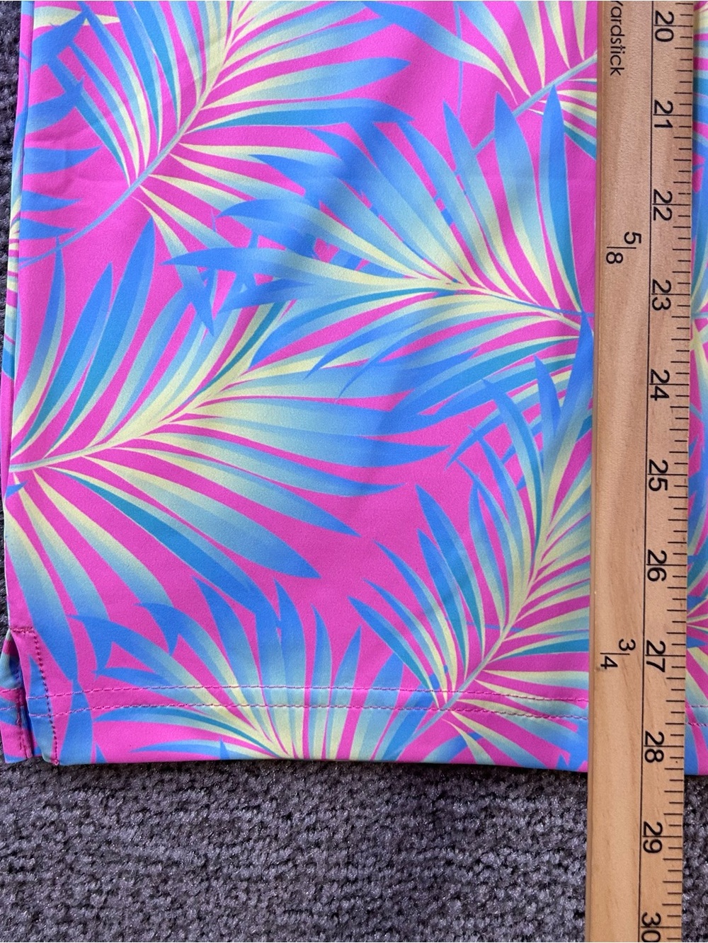 Sunday Swagger Mens Golf Polo Shirt Pink Blue Tropical Palm Leaf Performance M - Picture 6 of 8